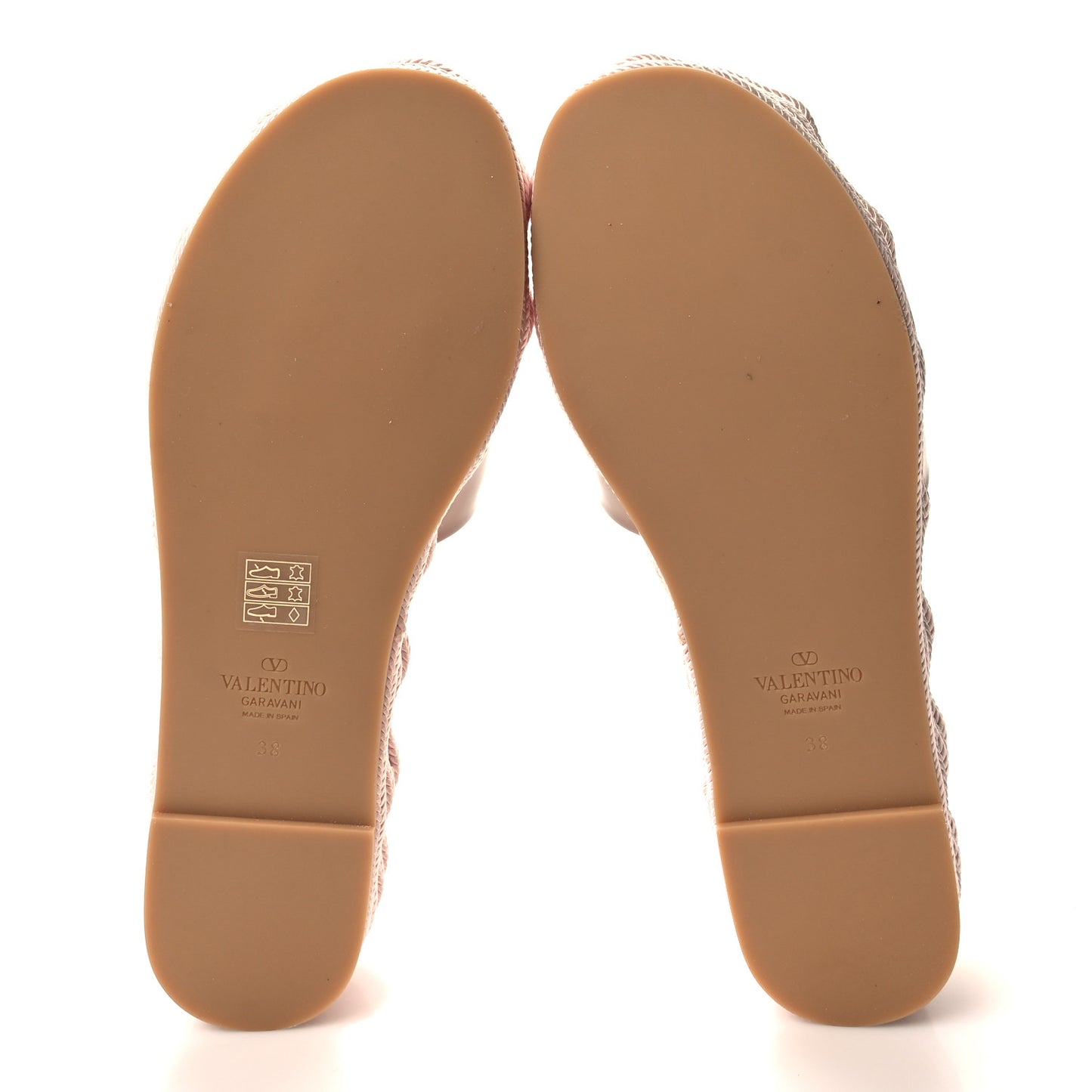Calfskin Vlogo Platform Espadrille Slide Sandals 38 Neutral
