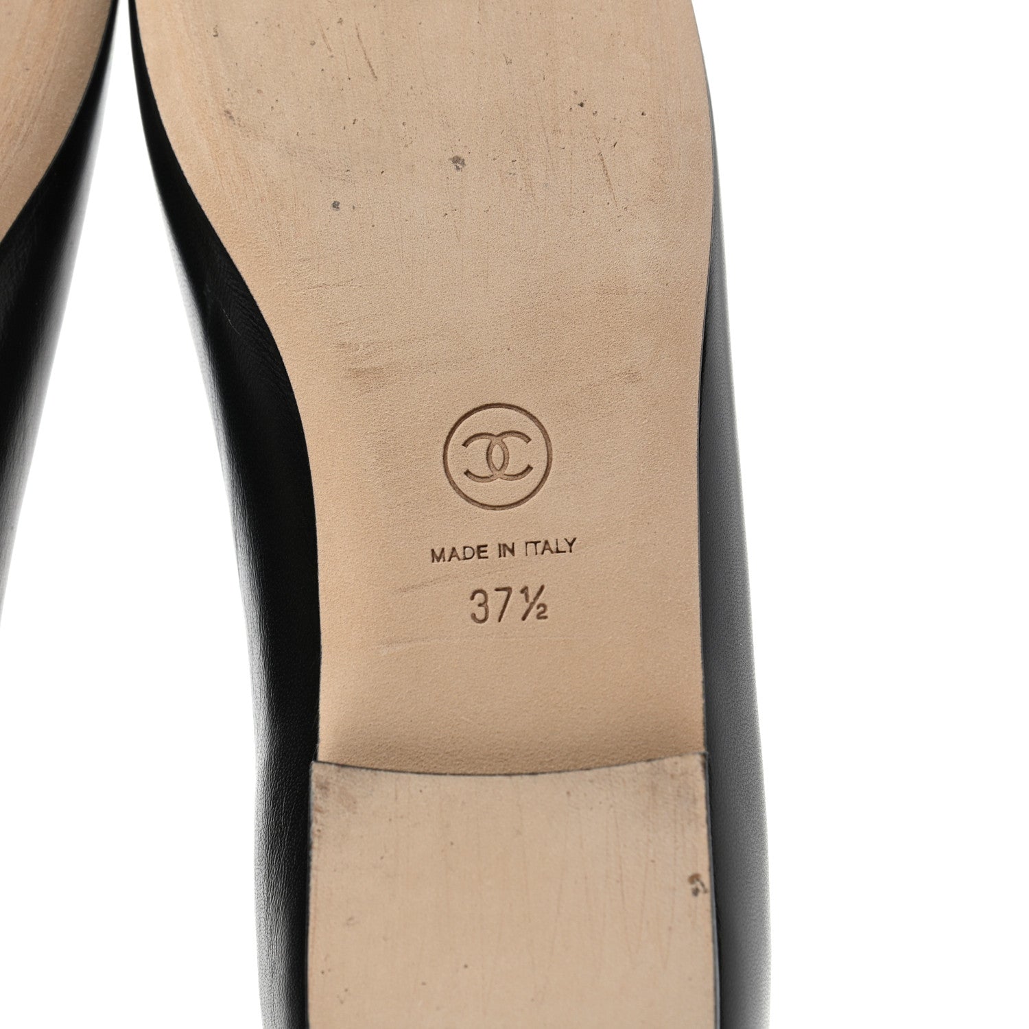 Chanel Lambskin Camellia Ballerina Flats 37.5 Black 5 of 10