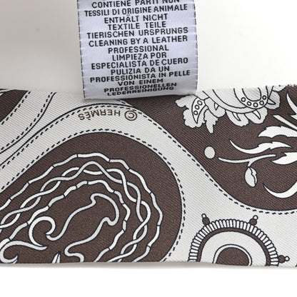 Hermes Silk Festival Des Amazones Bandana Fringed Twilly Craie Brun 4 of 4