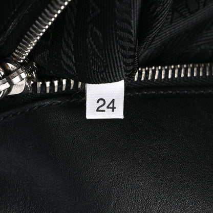 Prada Royal Calf Easy Foldover Pushlock Satchel Black 7 of 9