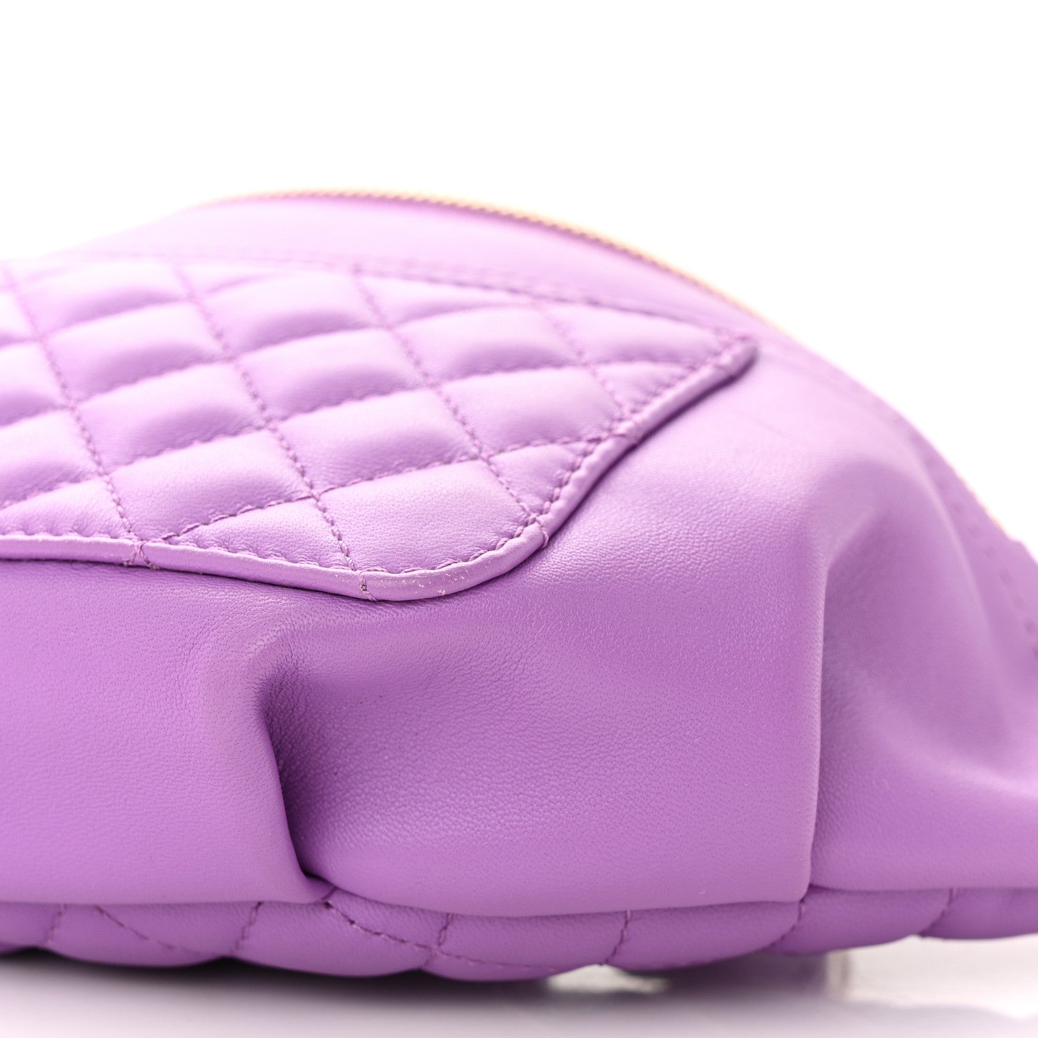 Chanel Lambskin Quilted Waist Belt Bag Purple 10 of 10
