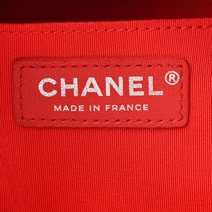 Chanel Lambskin Quilted Small CC Chain Drawstring Bucket Bag Red 6 of 12
