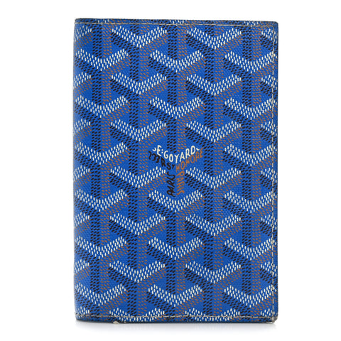 Goyardine Grenelle Passport Wallet Sky Blue