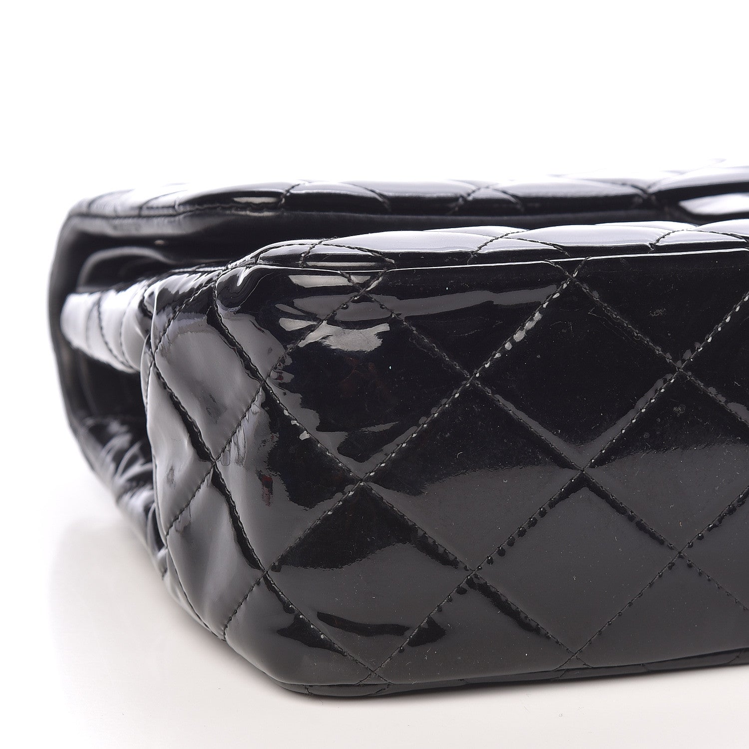 Chanel Patent Quilted Jumbo Double Flap Black 8 of 12