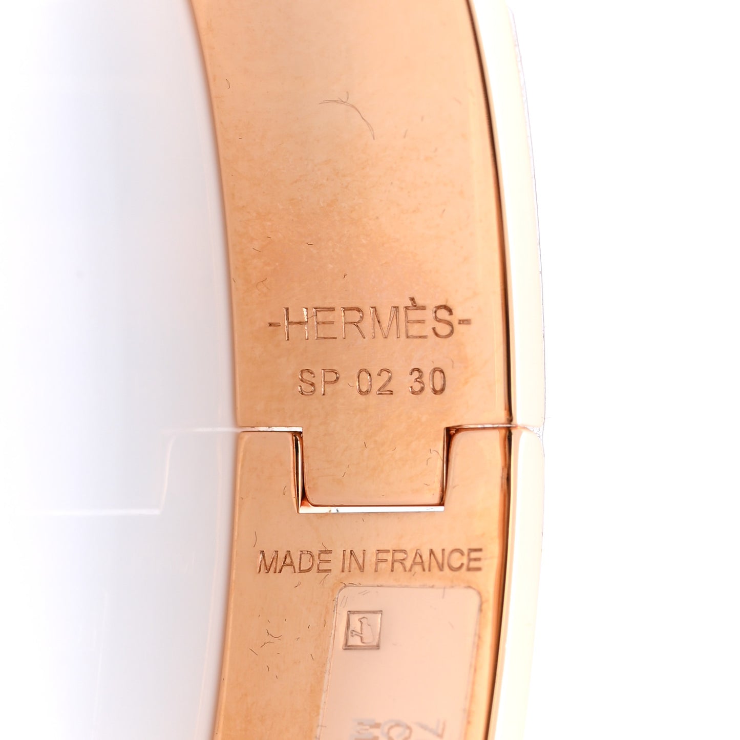 Enamel Clic Clac H Narrow Bracelet PM Marron Glace