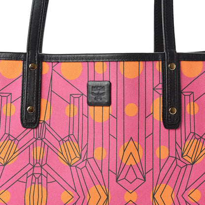 MCM Visetos Medium Liz Reversible Shopper Tote Pink 14 of 16