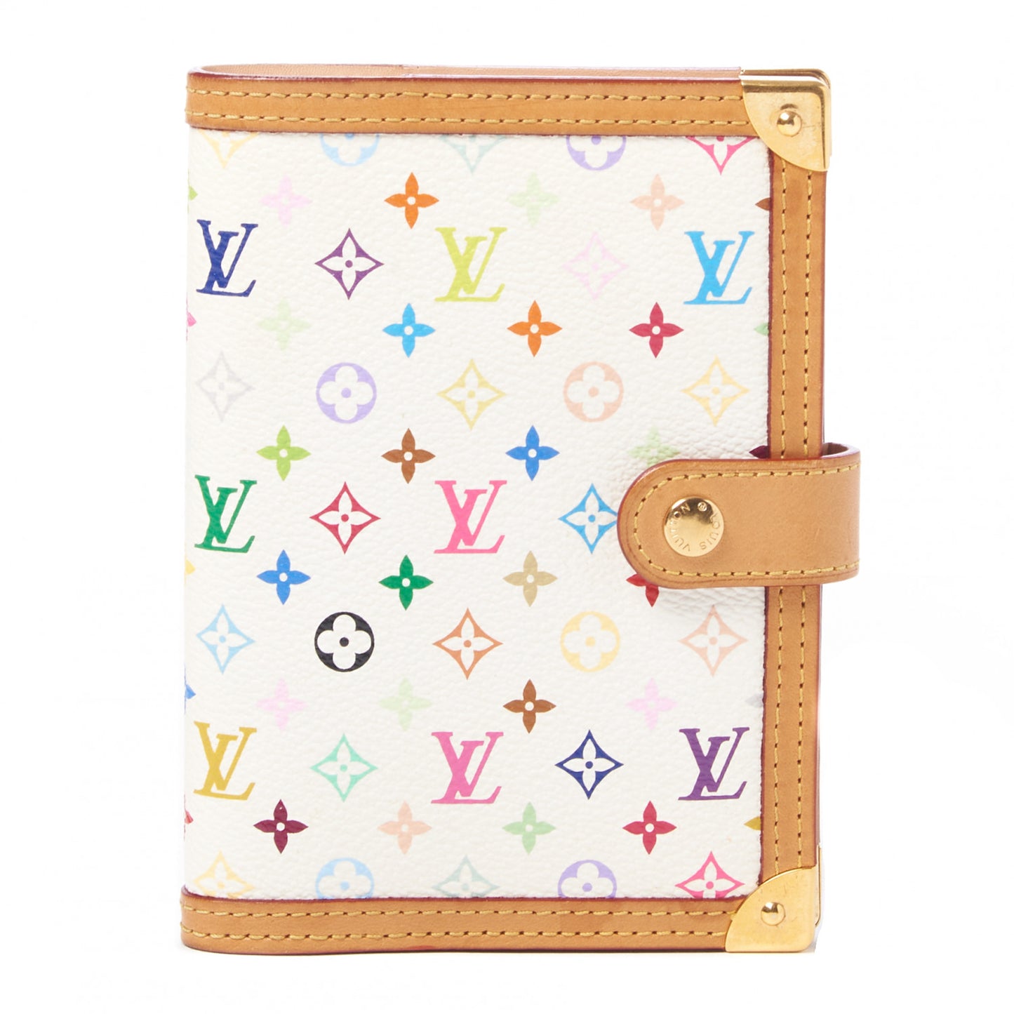 Monogram Multicolor Small Ring Agenda Cover White