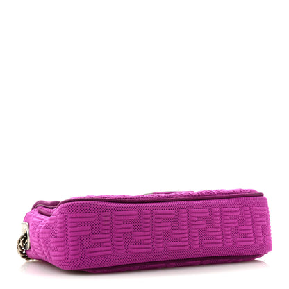 Fendi Technical Fabric FF Midi Chain Baguette Bouganville 4 of 13