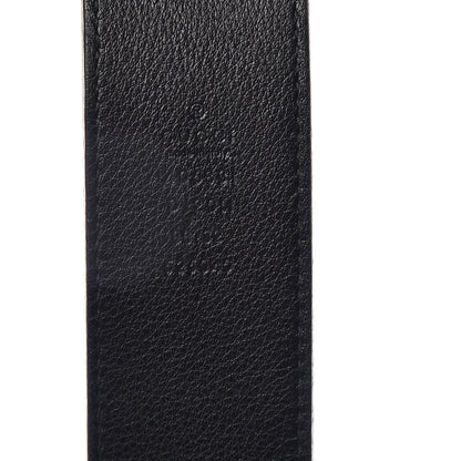 Gucci Textured Dollar Calfskin Nickel Double G 40mm Belt 80 32 Black 6 of 8