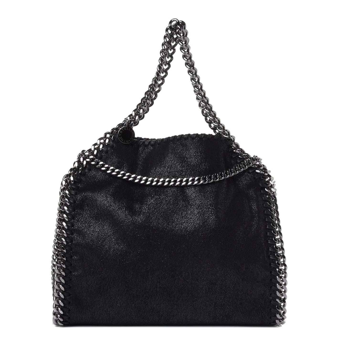 Shaggy Deer Mini Falabella Fold Over Tote Black