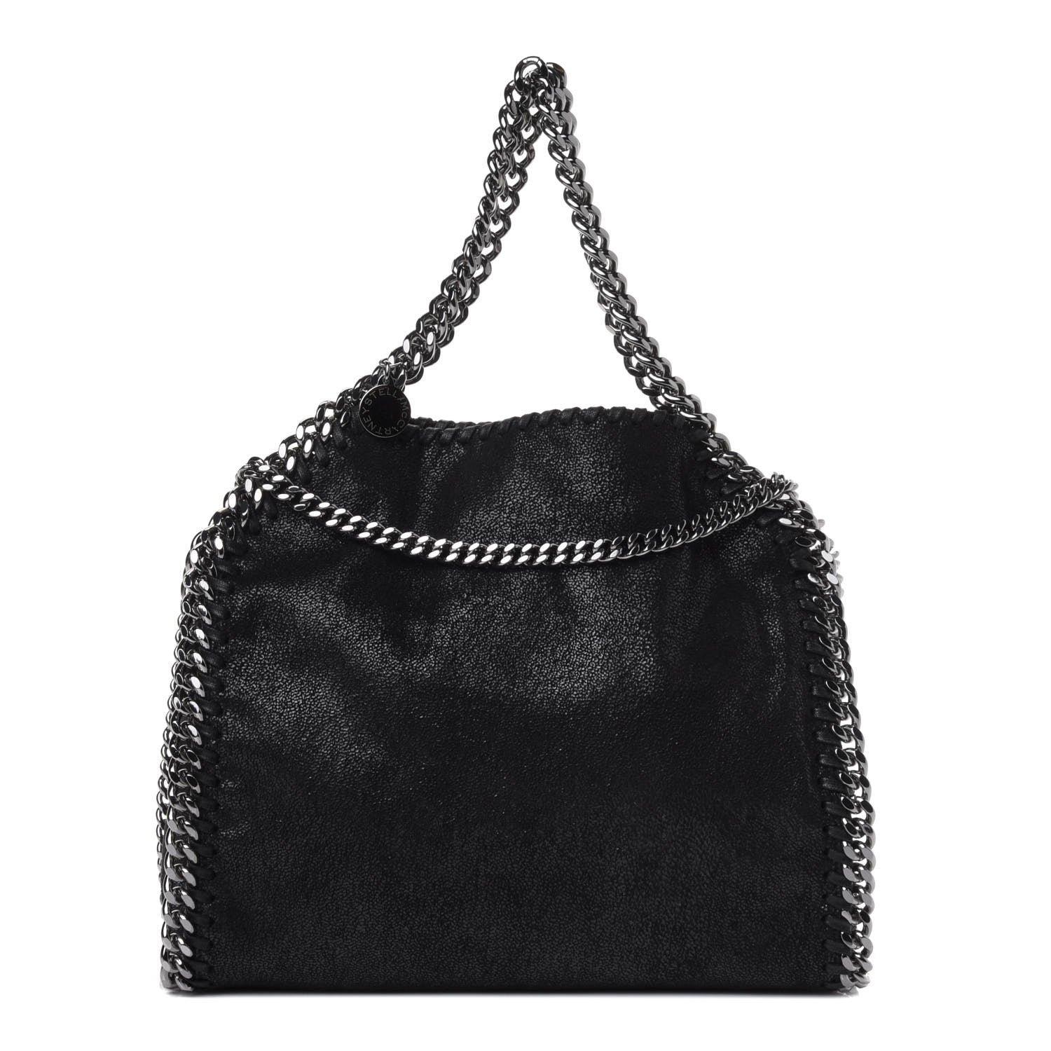 Stella McCartney Shaggy Deer Mini Falabella Fold Over Tote Black 1 of 4