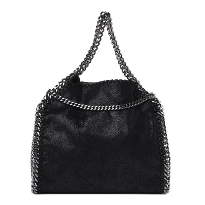 Stella McCartney Shaggy Deer Mini Falabella Fold Over Tote Black 1 of 4