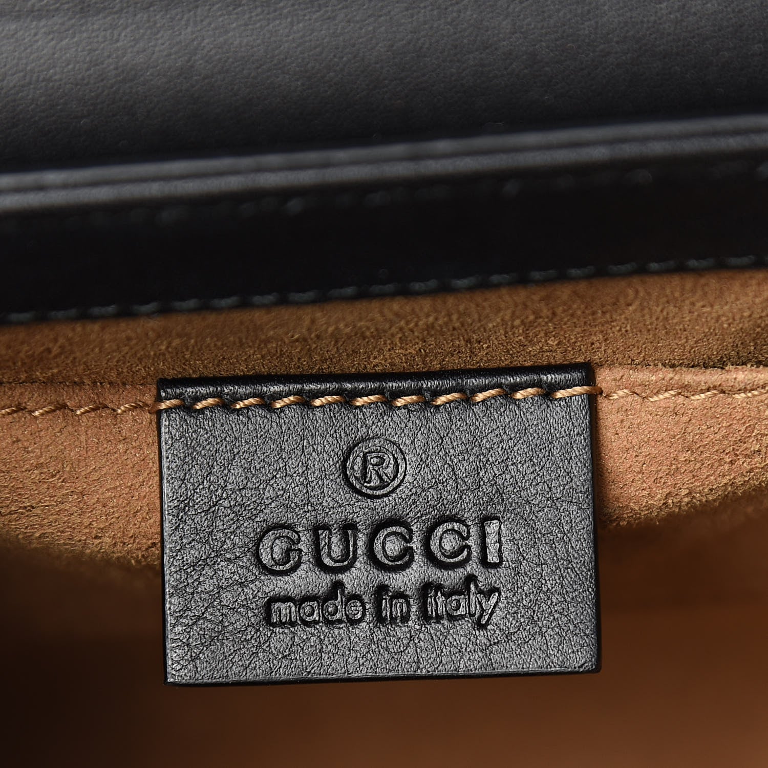 Gucci GG Supreme Monogram Calfskin Small Padlock Shoulder Bag Beige Black Cuir 6 of 10