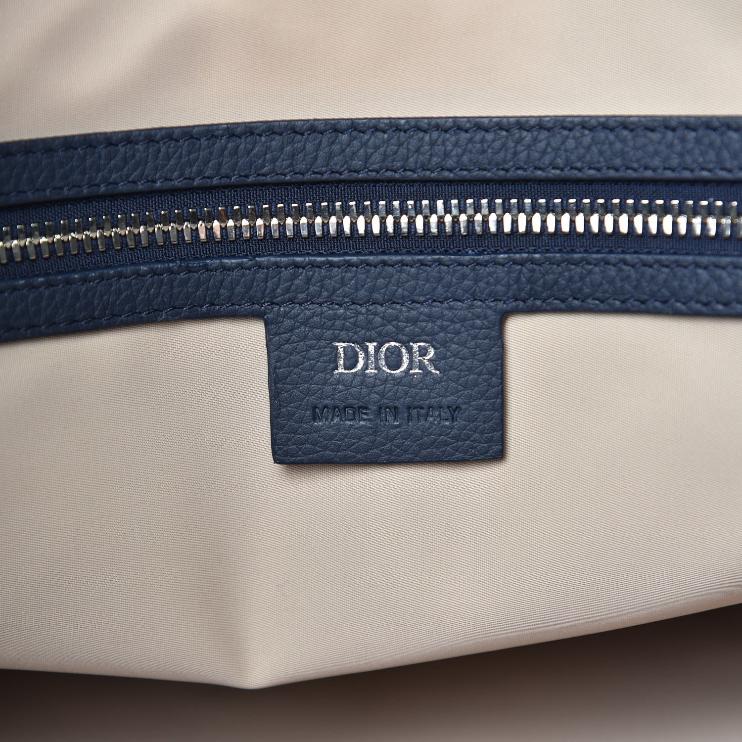 Christian Dior HOMME Oblique Canvas Grained Calfskin Three-Tone Tote Beige 6 of 7