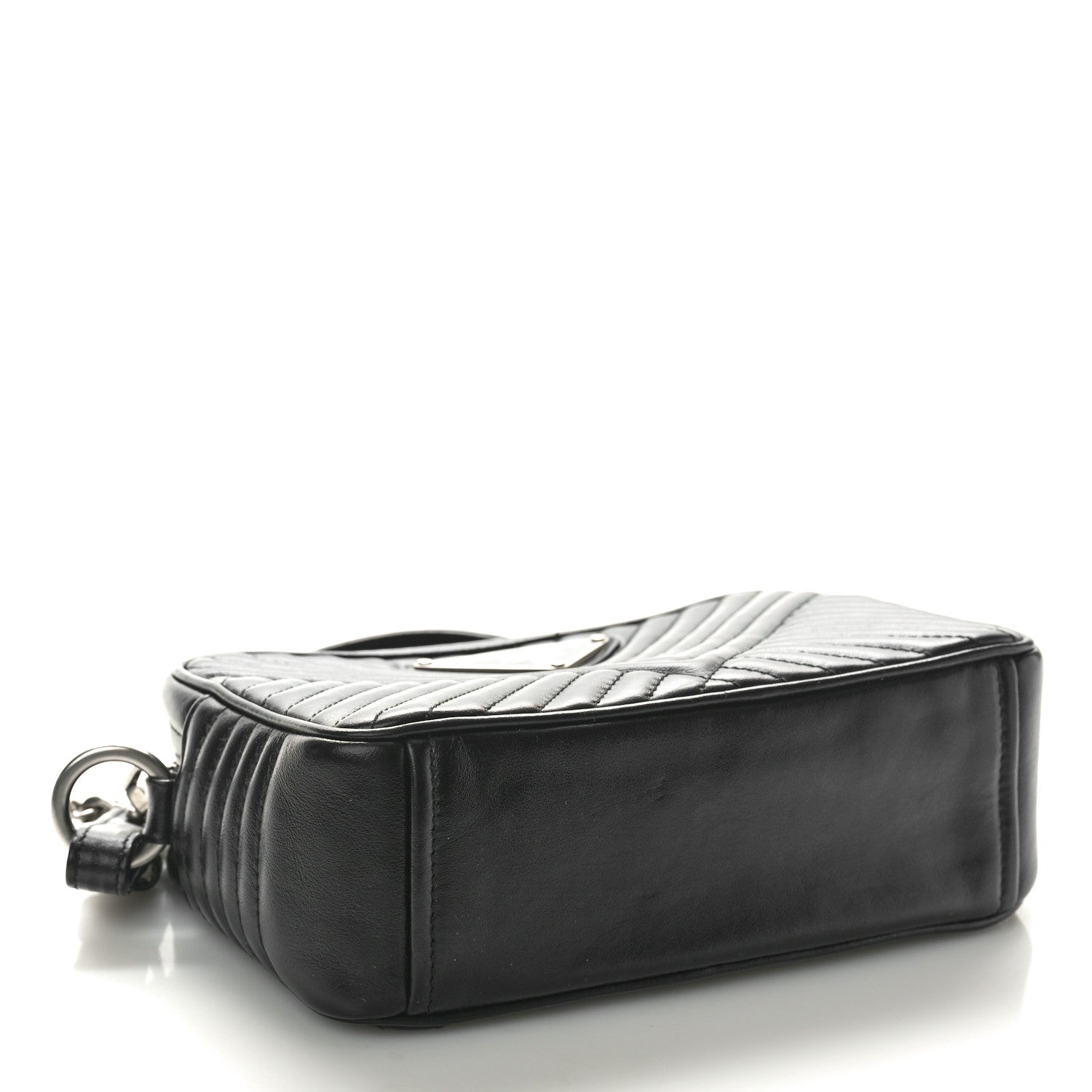 Prada Soft Calfskin Impunture Diagramme Camera Bag Black 8 of 10