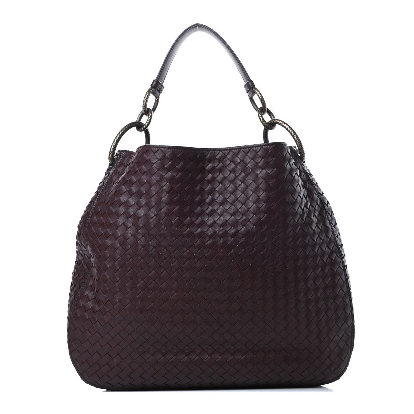 Nappa Intrecciato Large Loop Dark Barolo