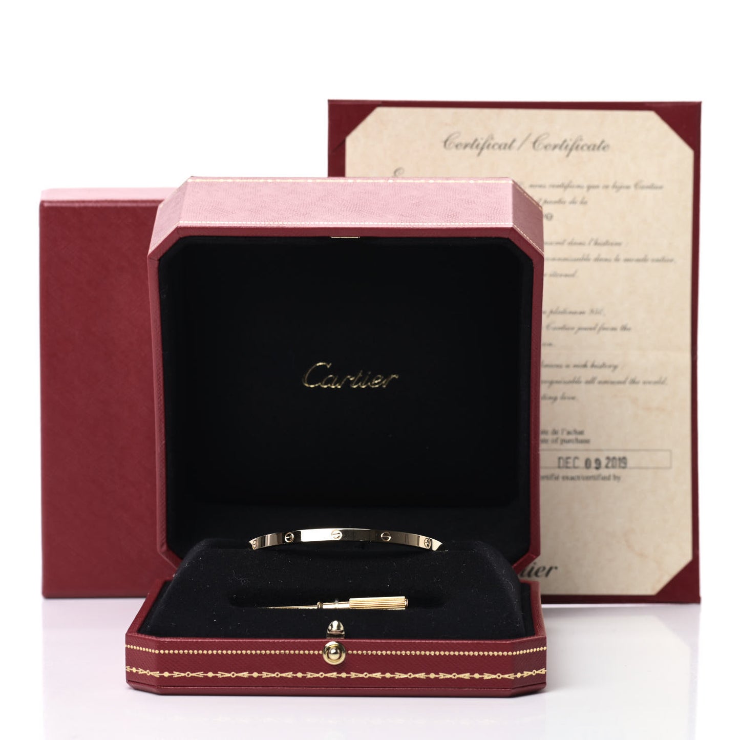 18K Yellow Gold Small LOVE Bracelet 17