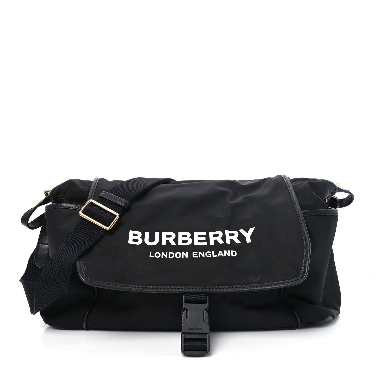 Burberry Nylon Logo Diaper Bag Black 1 of 9