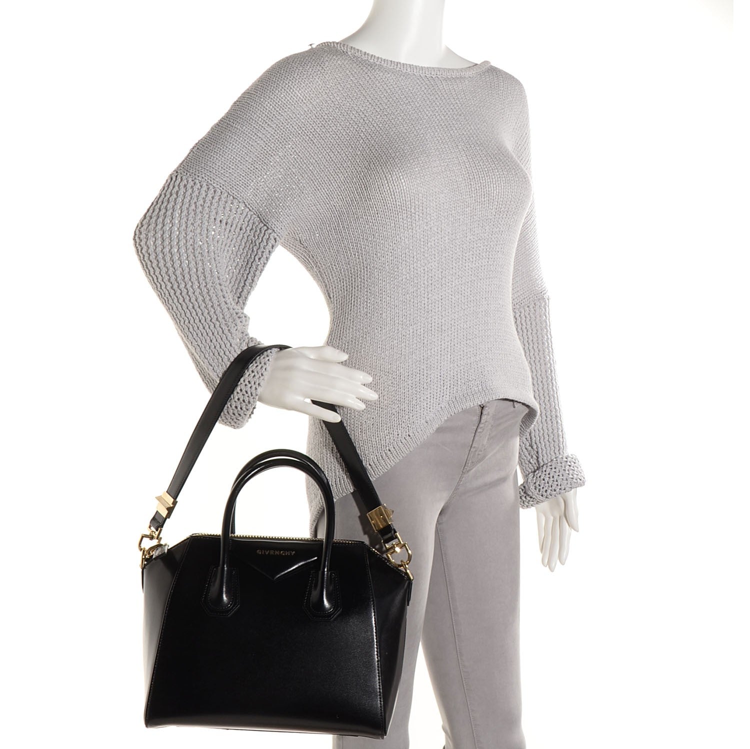 Givenchy Shiny Lord Calfskin Small Antigona Black 2 of 11