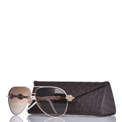 Gucci Crystal Marina Chain Aviator Sunglasses 4230/S White 7 of 7