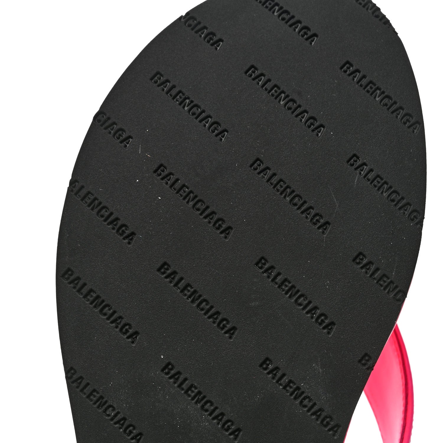 Balenciaga Calfskin Logo Thong Sandals 35 Neon Pink 8 of 8
