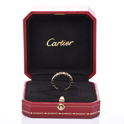 Cartier 18K Pink Gold Diamond Pink Sapphire Lanieres Ring 51 5.75 6 of 6