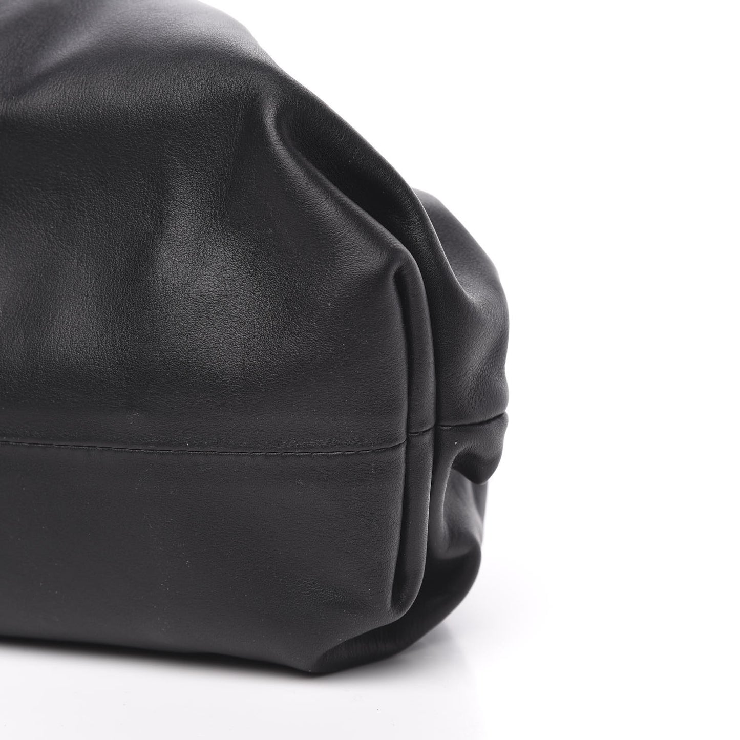 Smooth Butter Calf The Pouch Oversized Clutch Black