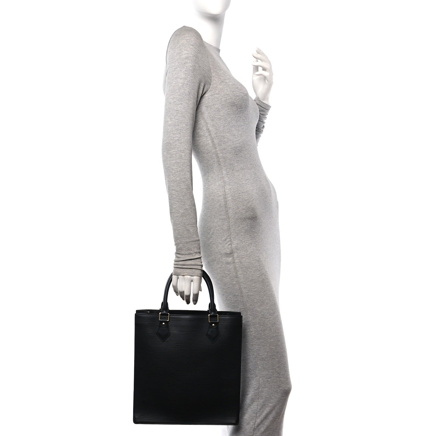 Louis Vuitton Epi Sac Plat PM  Black 2 of 10