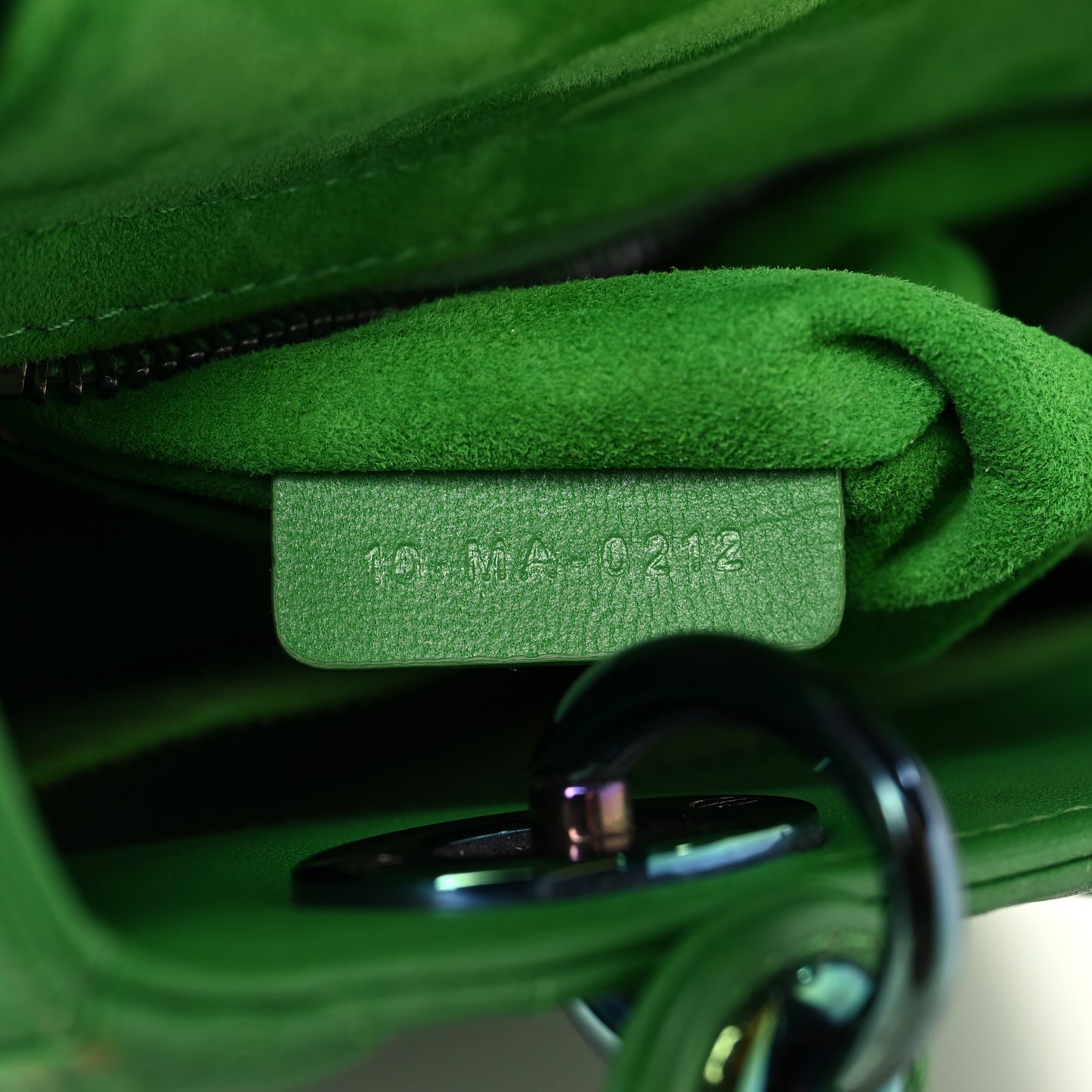 Lambskin Cannage Small Lady Dior Bright Green