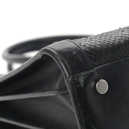 Saint Laurent Python Calfskin Embossed Small Sac de Jour Black 10 of 23