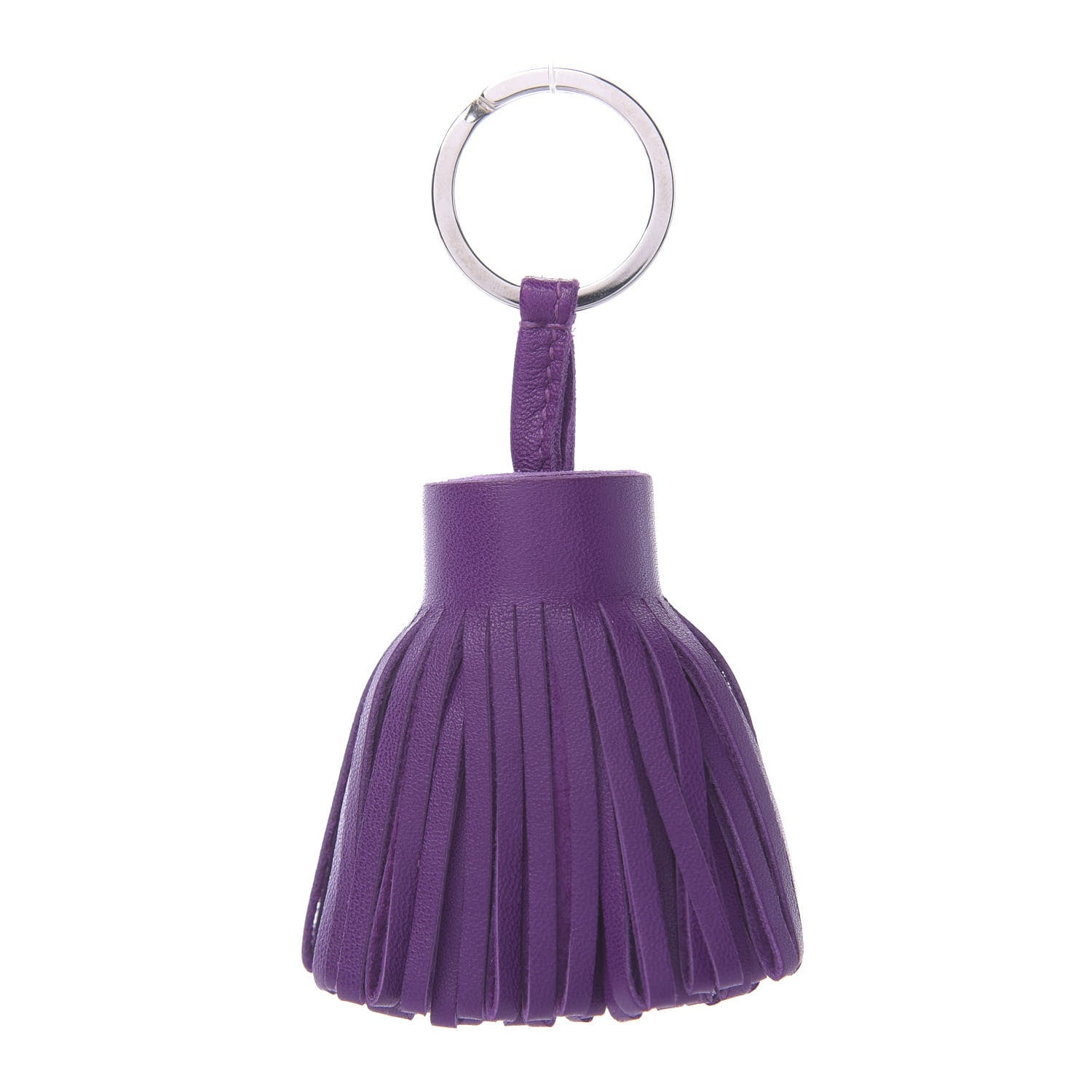 Hermes Lambskin Carmen Tassel Key Holder Violet 1 of 3