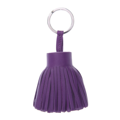 Hermes Lambskin Carmen Tassel Key Holder Violet 1 of 3