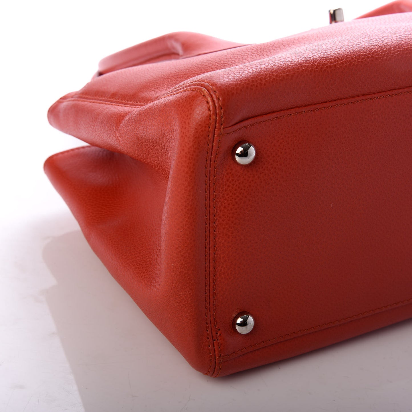Calfskin Small Cerf Shopper Tote Red