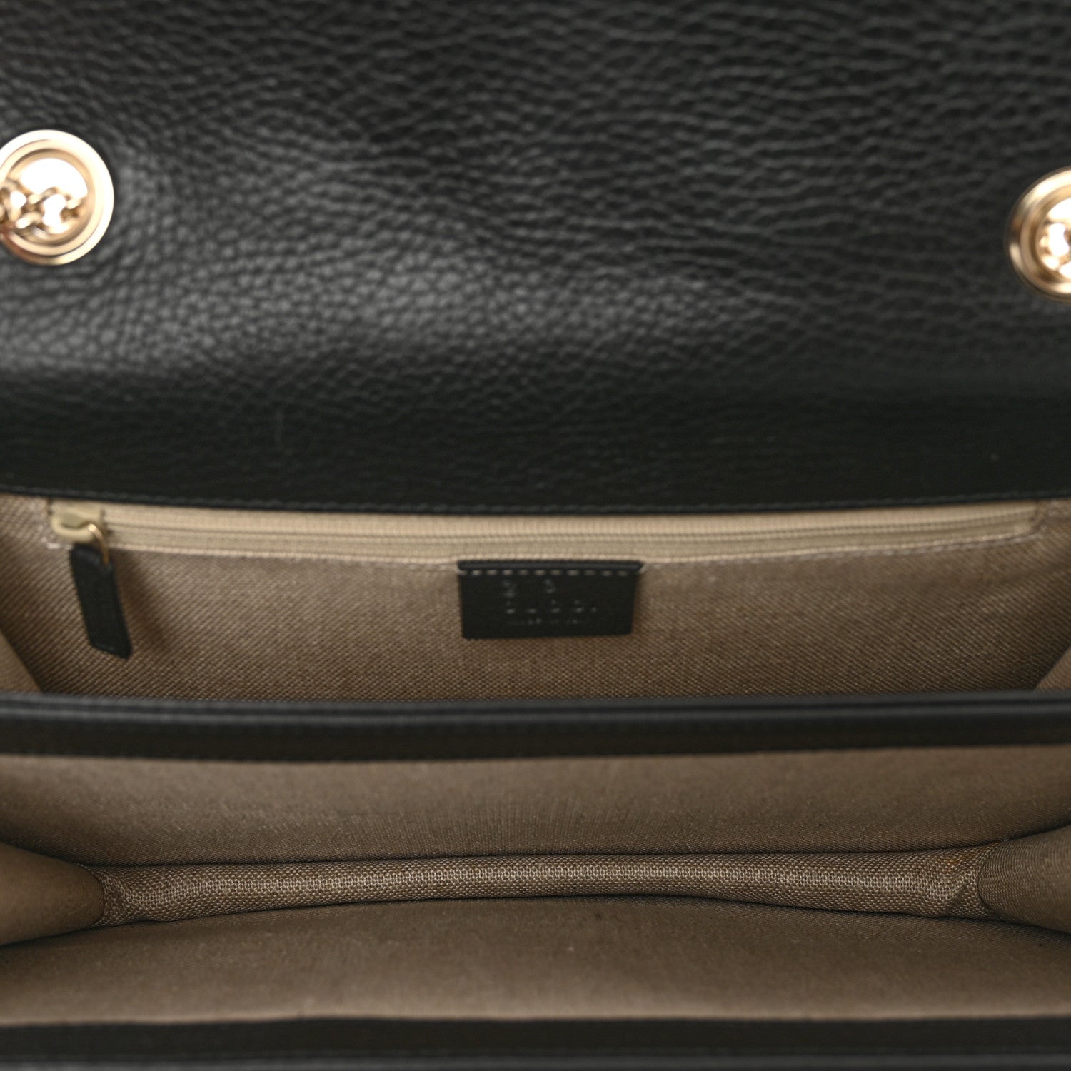 Gucci Dollar Calfskin Interlocking G Shoulder Bag Black 6 of 10