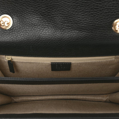 Gucci Dollar Calfskin Interlocking G Shoulder Bag Black 6 of 10