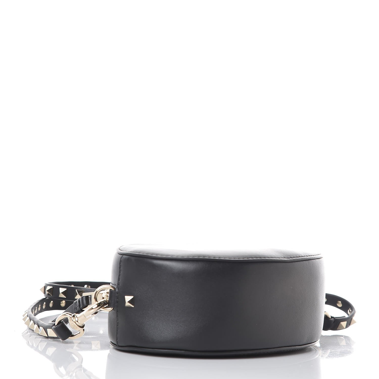Valentino Garavani Calfskin VLTN Print Mini Rockstud Crossbody Bag Black 5 of 7