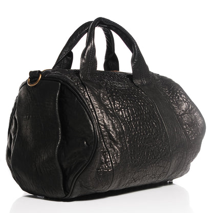 Alexander Wang Pebbled Lambskin Rocco Black Antique Brass Hardware 3 of 9