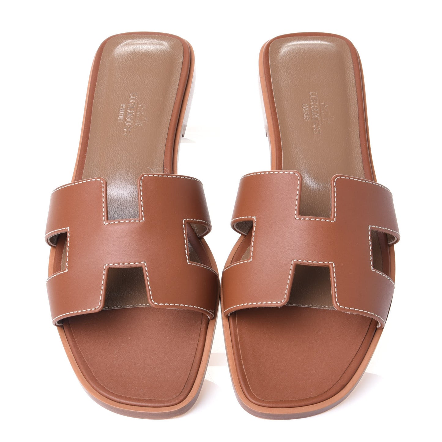 Box Calfskin Oran Sandals 37 Gold