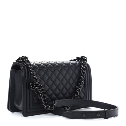 Chanel Caviar Quilted Medium Boy Flap So Black 3 of 10