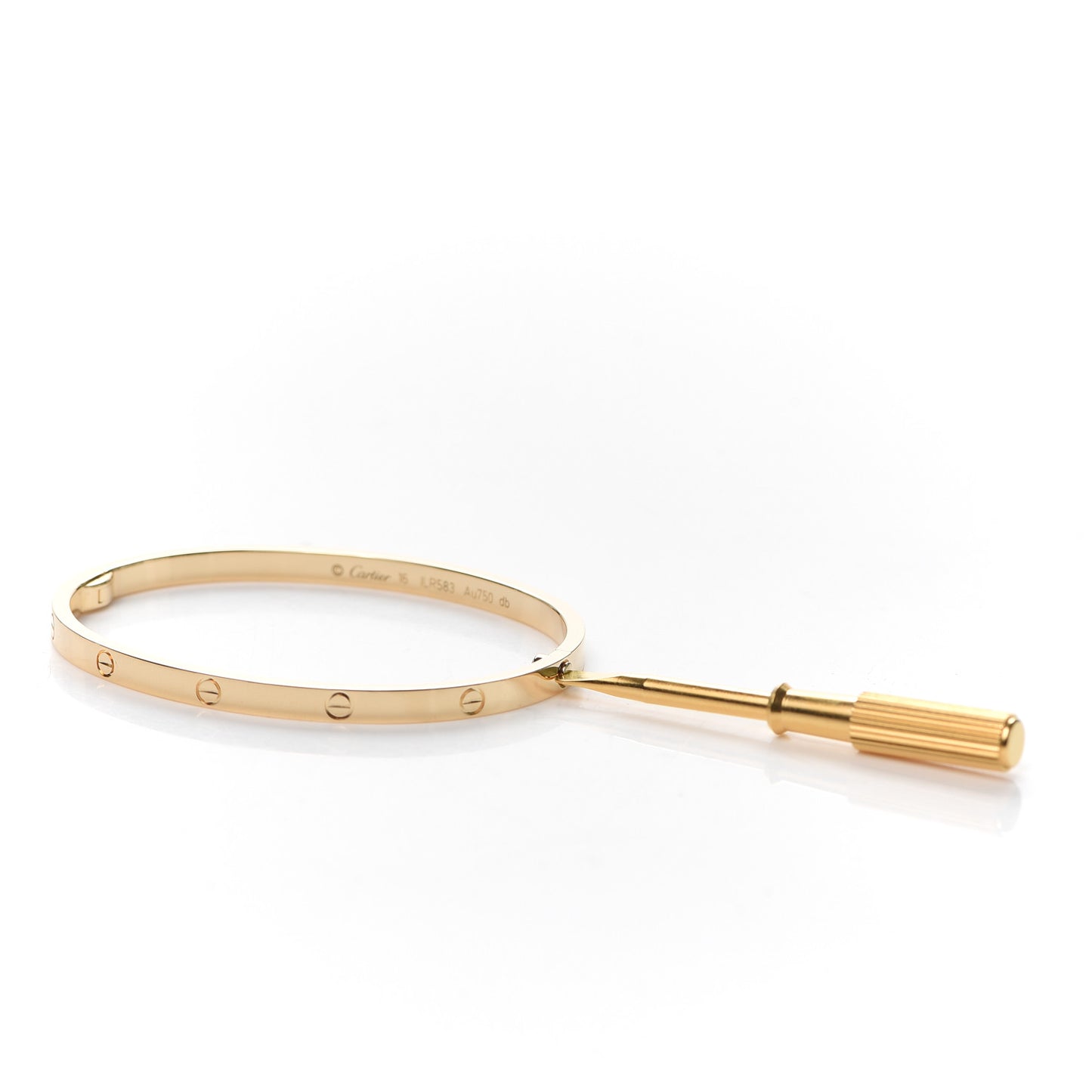 18K Yellow Gold Small LOVE Bracelet 16