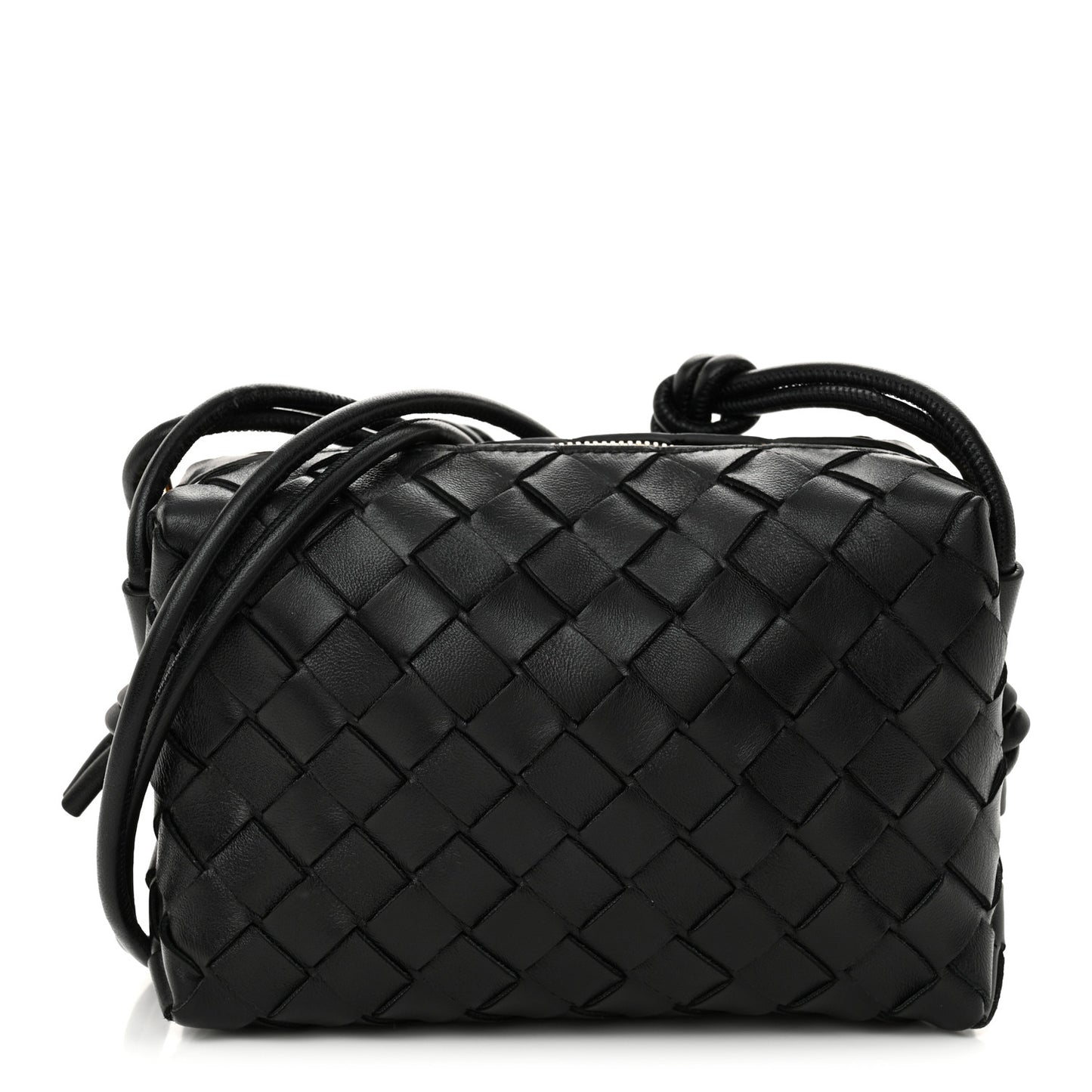 Nappa Intrecciato Mini Loop Camera Bag Black