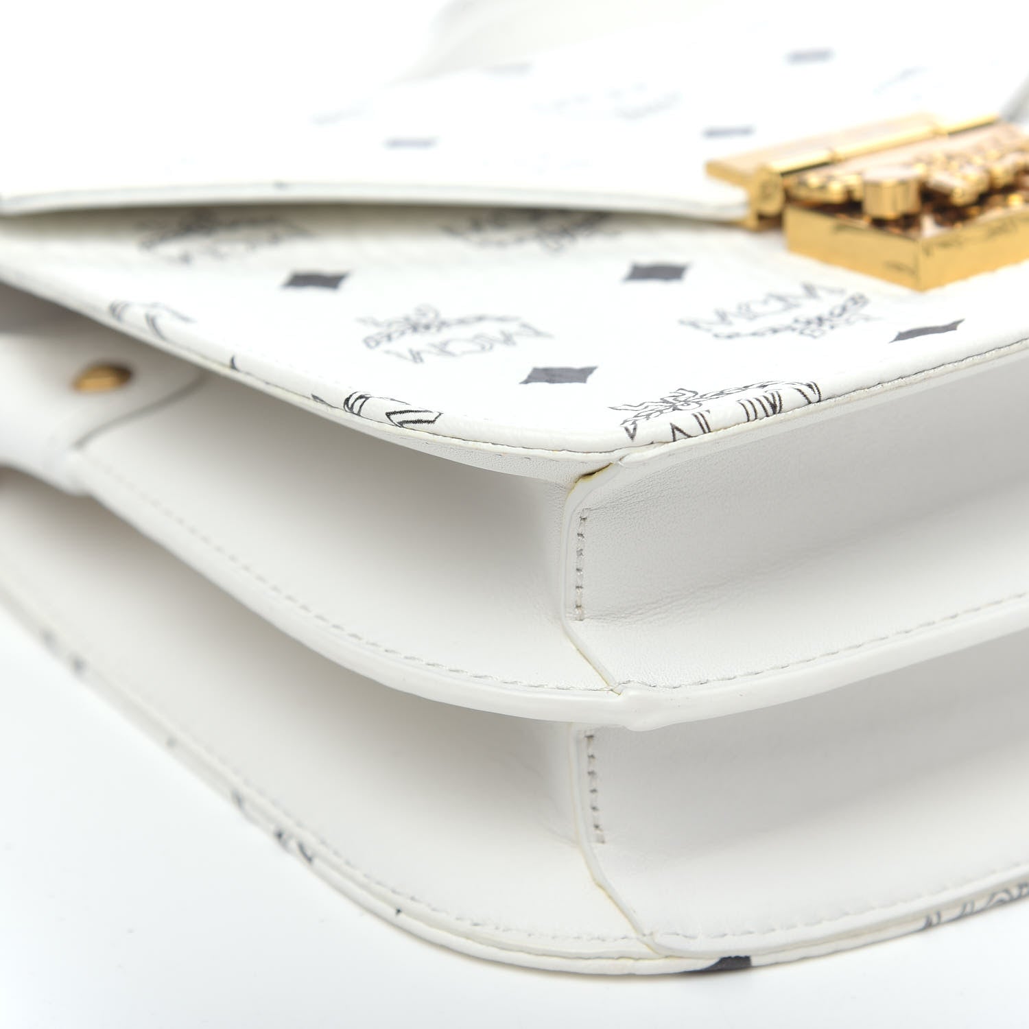 MCM Visetos Small Patricia Crossbody Bag White 8 of 10