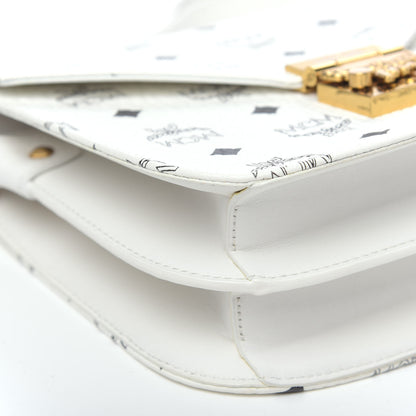MCM Visetos Small Patricia Crossbody Bag White 8 of 10