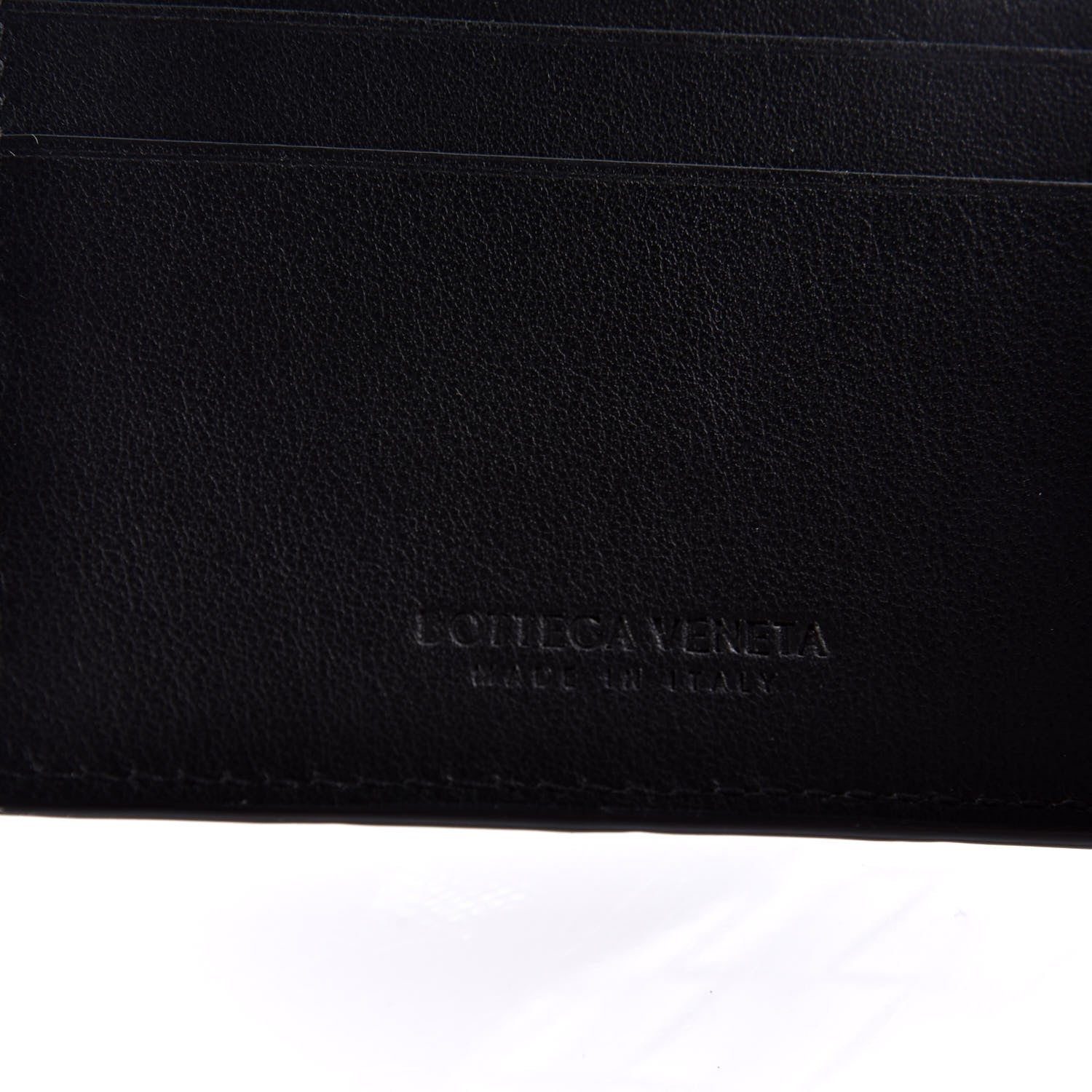 Bottega Veneta Nappa Maxi Intrecciato Bi-Fold Money Clip Wallet Black 8 of 9