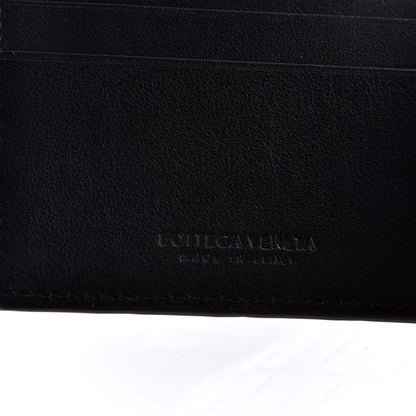 Bottega Veneta Nappa Maxi Intrecciato Bi-Fold Money Clip Wallet Black 8 of 9