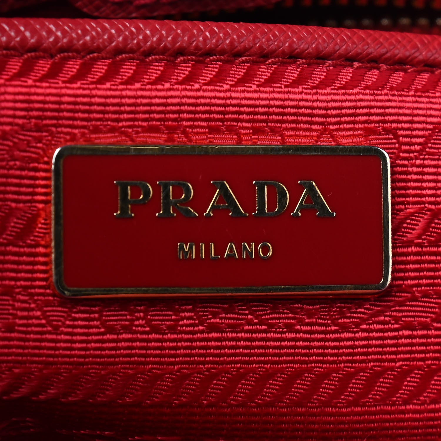 Prada Saffiano Lux Large Tote Fuoco 6 of 19