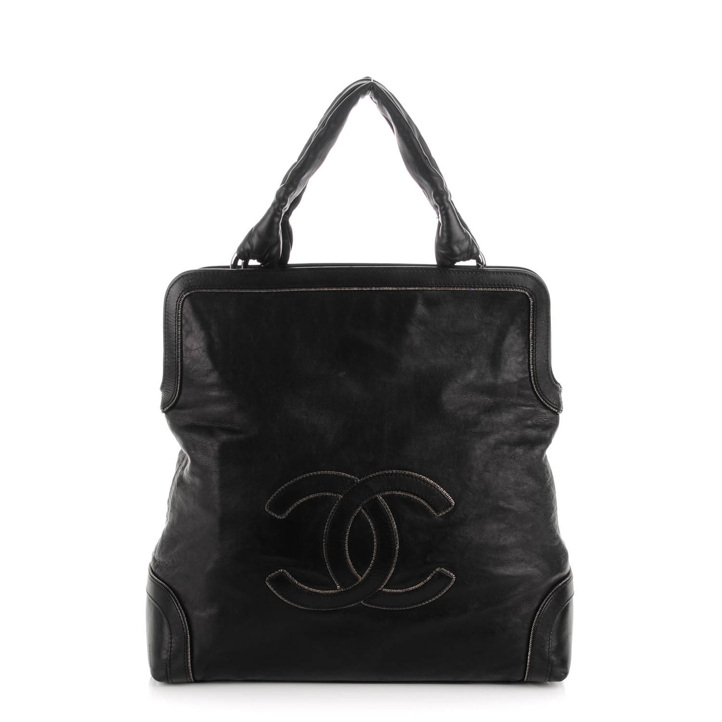 Calfskin Soho CC Shopper Tote Black