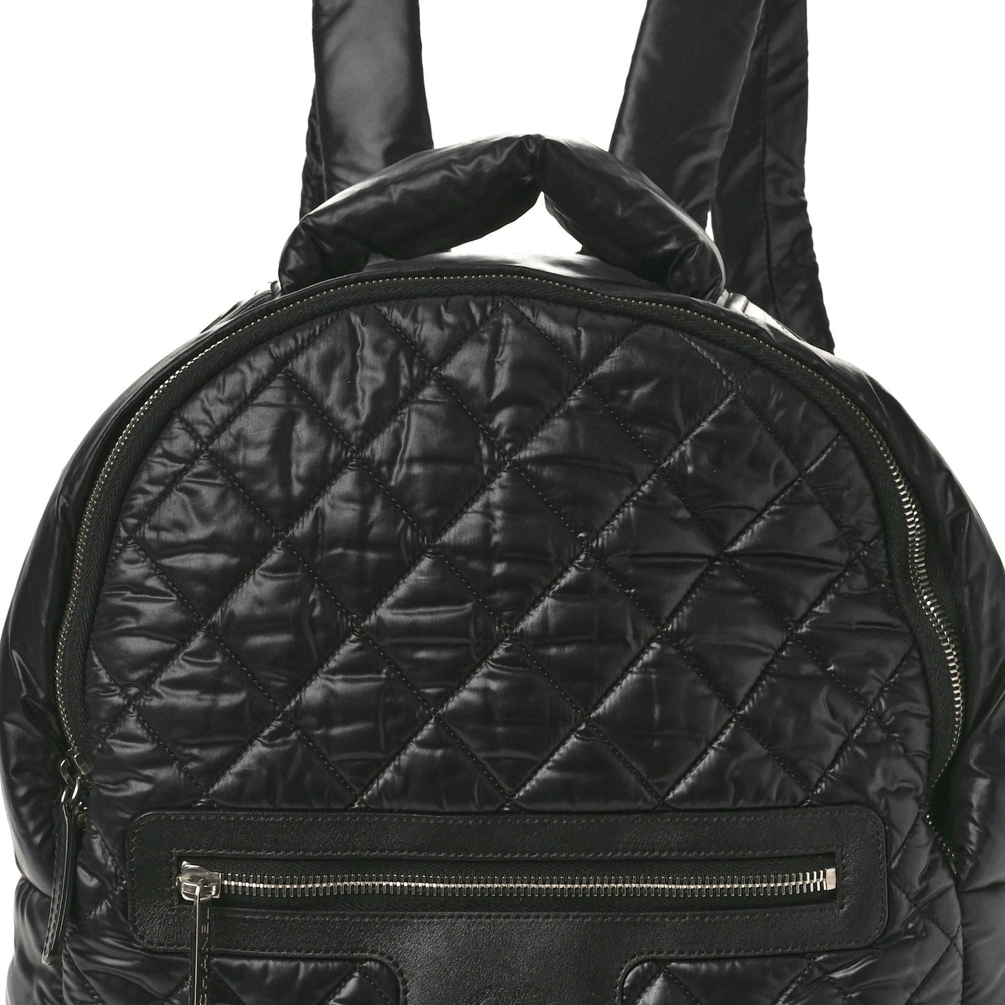 Nylon Quilted Coco Cocoon Backpack Black