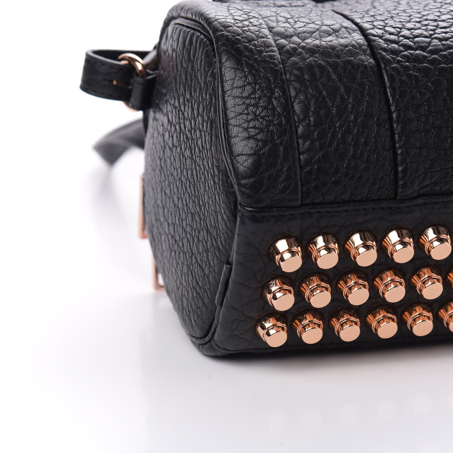Alexander Wang Pebbled Lambskin Mini Rockie Black Rose Gold Hardware 8 of 9