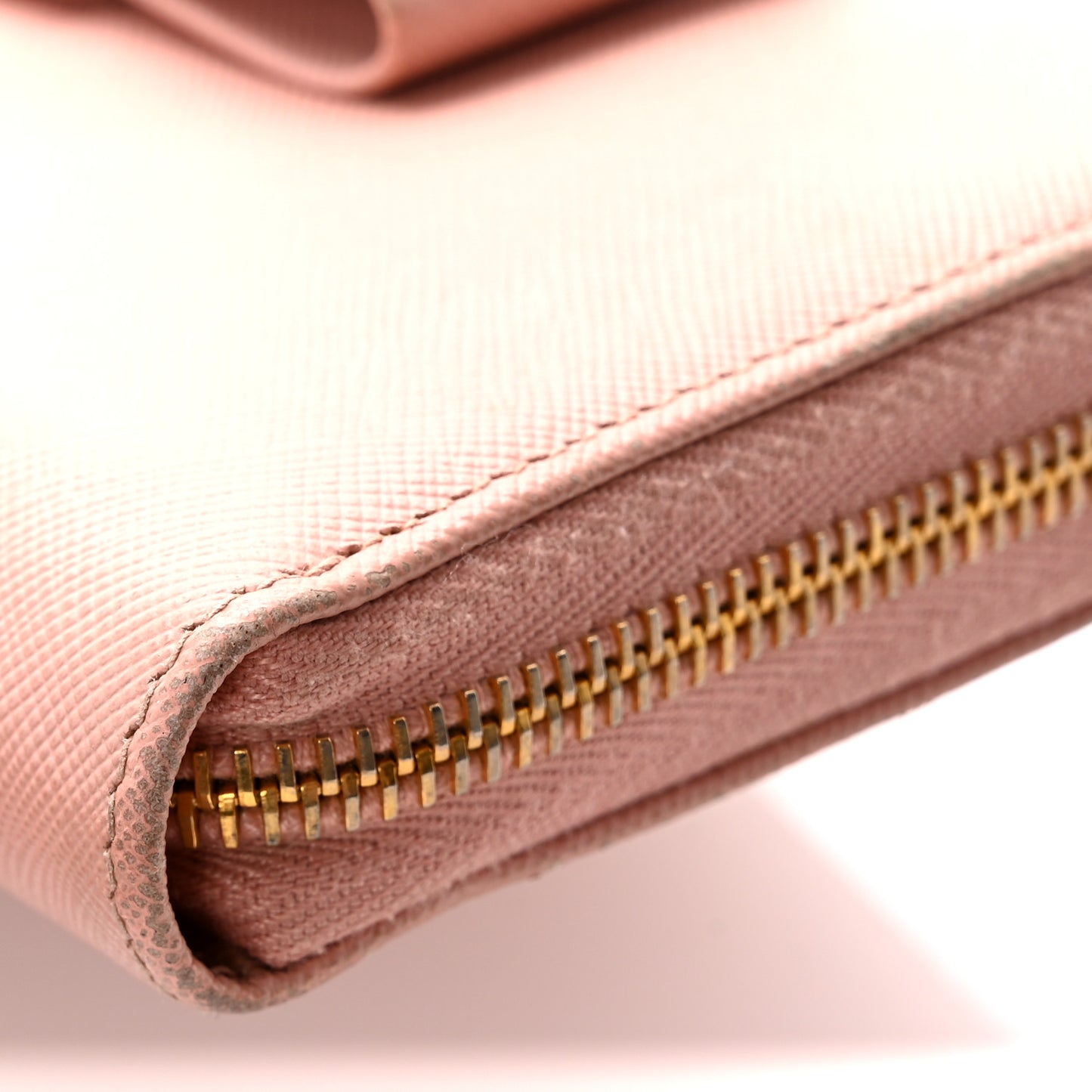 Saffiano Fiocco Bow Zip Around Wallet Orchidea